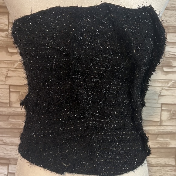 ZARA Limited Edition Black Sparkly Bustier. - Picture 6 of 12